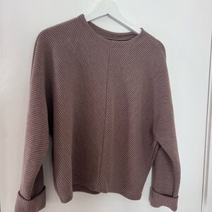 a new day Women's Ribbed Crew Neck Sweater - Dusty Rose